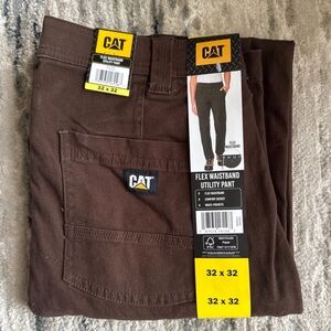 Caterpillar CAT flex waistband Men's Brown Utility Pants 32x32